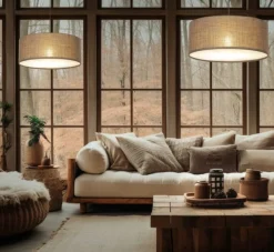 Best Zabudowana, abażurowa lampa wisząca TK 10101 EARTH | Kaja Oświetlenie Żyrandole Nowoczesne