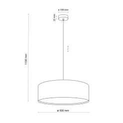 Best Zabudowana, abażurowa lampa wisząca TK 10101 EARTH | Kaja Oświetlenie Żyrandole Nowoczesne