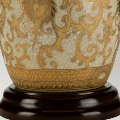 Sklep Kaja Zdobiona lampka nocna, złota GOLD-THISTLE-TL z serii GOLDTHISTLE