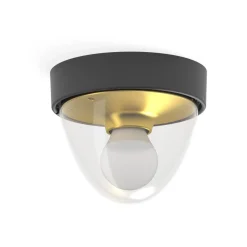 Sklep Kaja Zewnętrzna, czarno-złota lampa sufitowa, plafon 7976 | Kaja