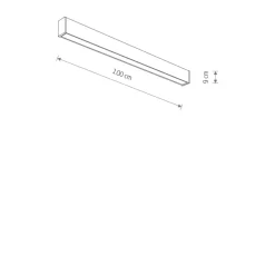 Sklep Kaja Zewnętrzna lampa plafon LED 100cm 3000K 11361 OUTLINE LED | Kaja