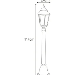 Sklep Kaja Zewnętrzna lampa stojąca retro K-6006A CZ/ZŁ LOZANA | Kaja Oświetlenie