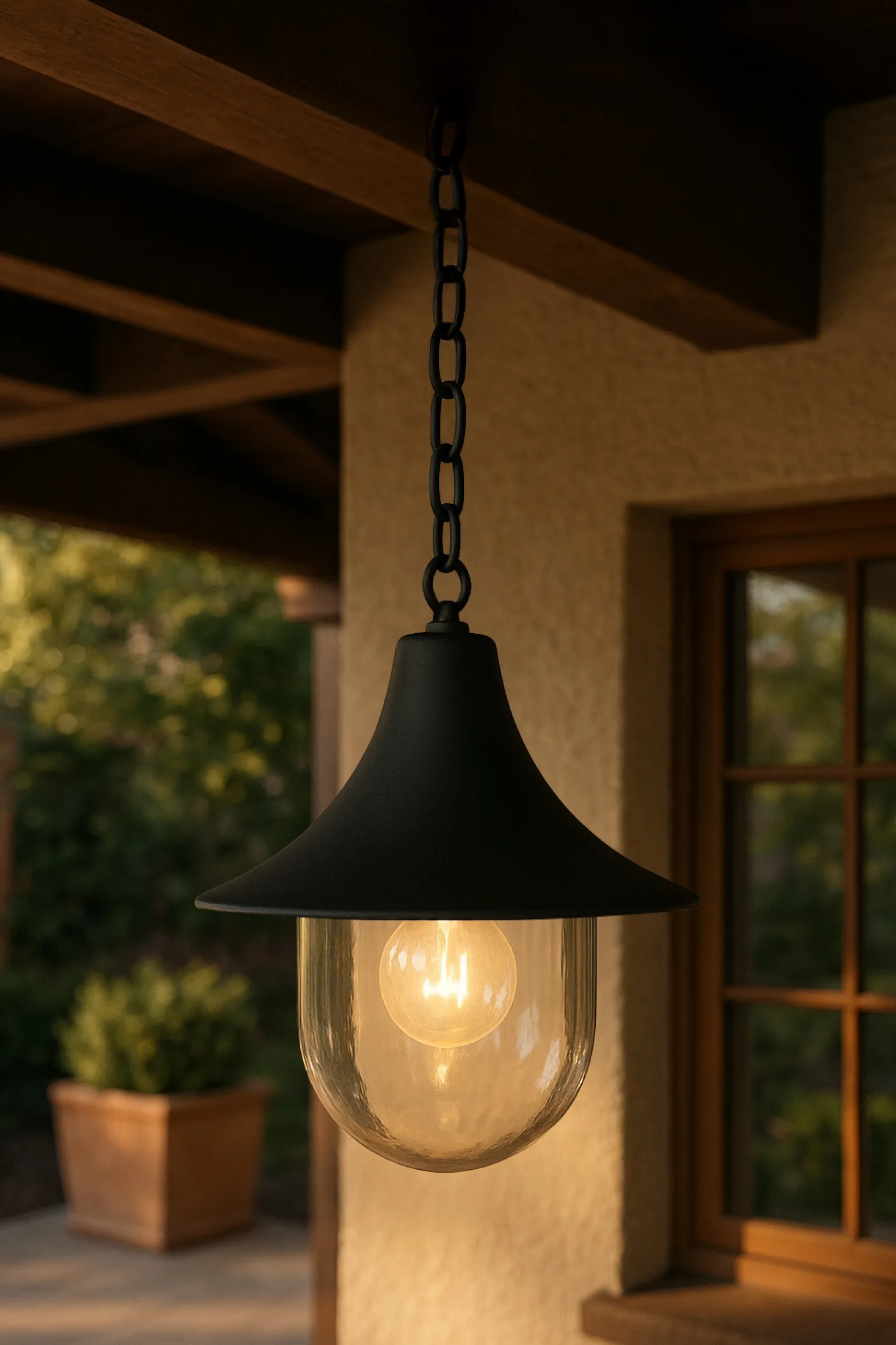 Sklep Kaja Zewnętrzna lampa wisząca na łańcuchu K-8131 CZ BOSTON | Kaja