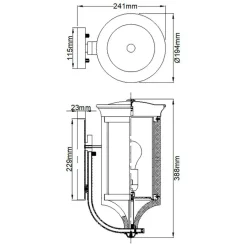 Sklep Kaja Zewnętrzny kinkiet, do altanki FE-MERRILL1-S z serii MERRILL