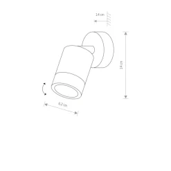 Sklep Kaja Zewnętrzny, regulowany kinkiet, kolor grafitu 9552 | Kaja Oświetlenie