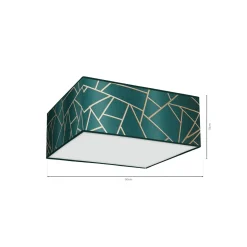 Sklep Kaja Zielona lampa sufitowa z ciekawym wzorem MLP7575 z serii ZIGGY | Kaja Oświetleni