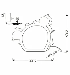 Sklep Kaja Zielona lampka nocna w kształcie kaktusa 41-10377 CACTUS | Kaja