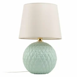 Sklep Kaja Zielona lampka nocna z beżowym abażurem TK 5904 SANTANA | Kaja