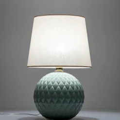 Sklep Kaja Zielona lampka nocna z beżowym abażurem TK 5904 SANTANA | Kaja