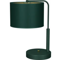 Sklep Kaja Zielona lampka stołowa z abażurem, do biura MLP7880 z serii VERDE | Kaja Oświetl