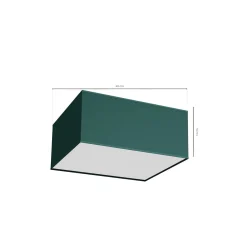 Sklep Kaja Zielona, prostokątna lampa sufitowa do korytarza MLP7874 z serii VERDE | Kaja Oś