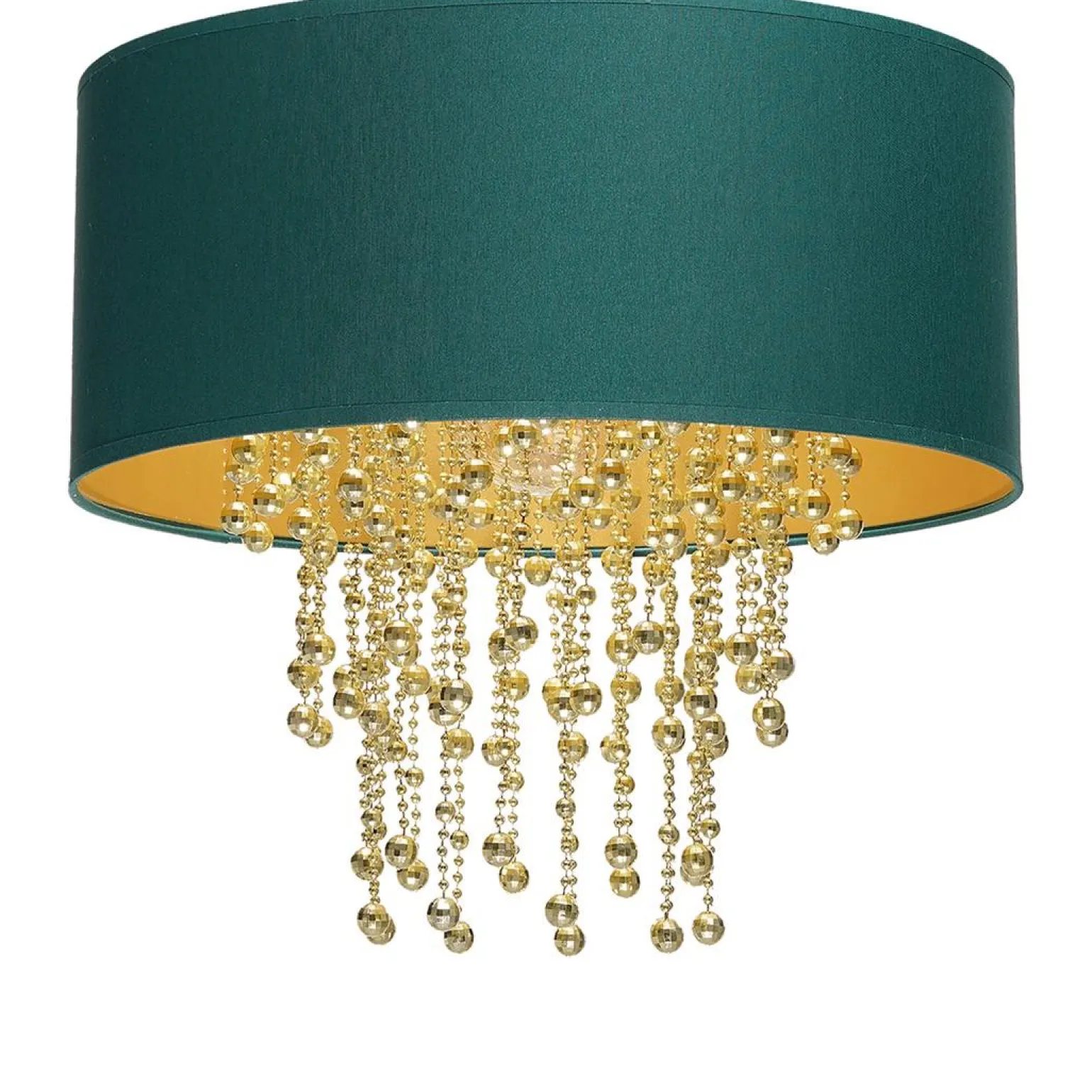 Sklep Kaja Zielono-złota lampa wisząca z kryształkami MLP6451 z serii ALMERIA | Kaja Oświet