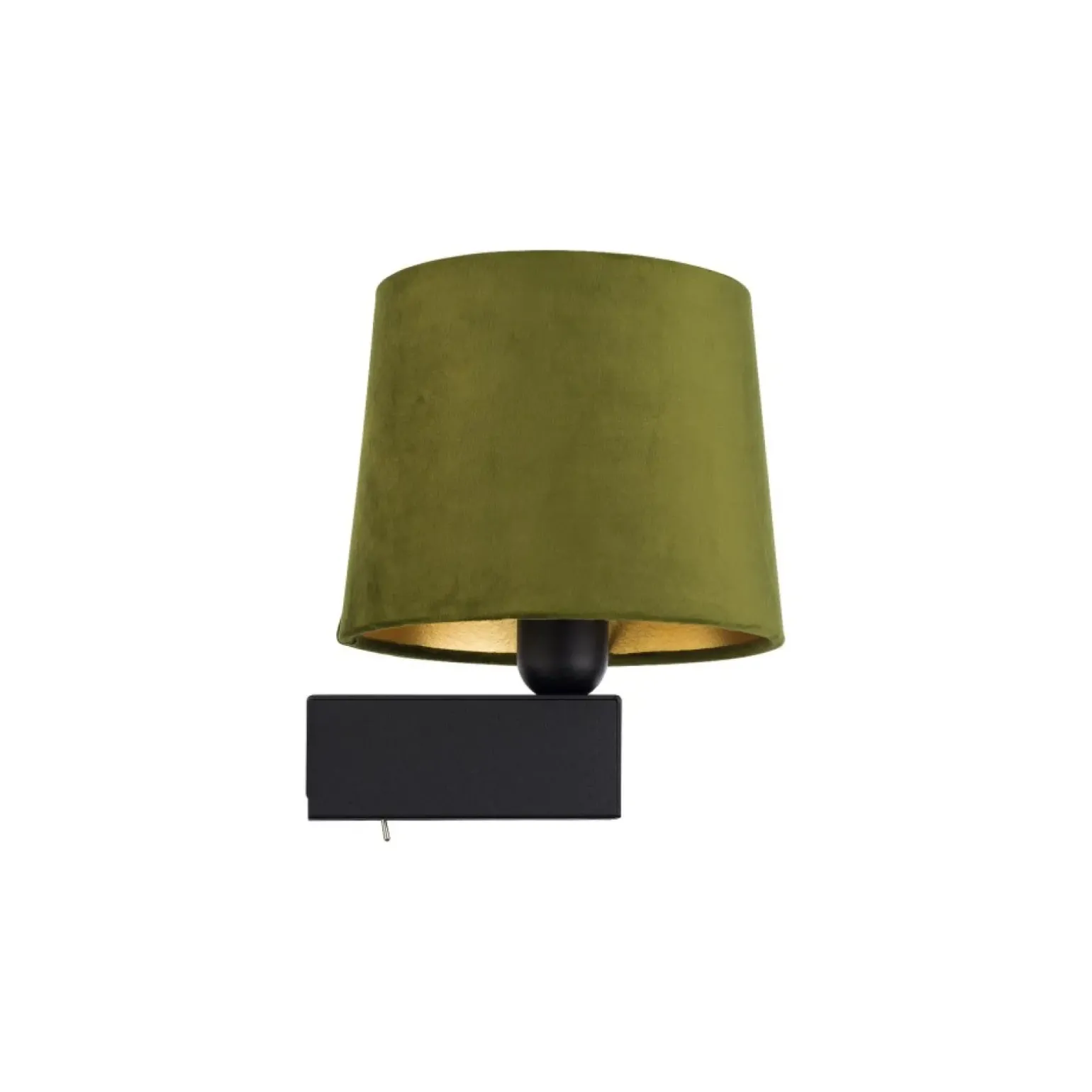 Sklep Kaja Zielony kinkiet ze złotym wnętrzem abażuru 8198 | Kaja Oświetlenie