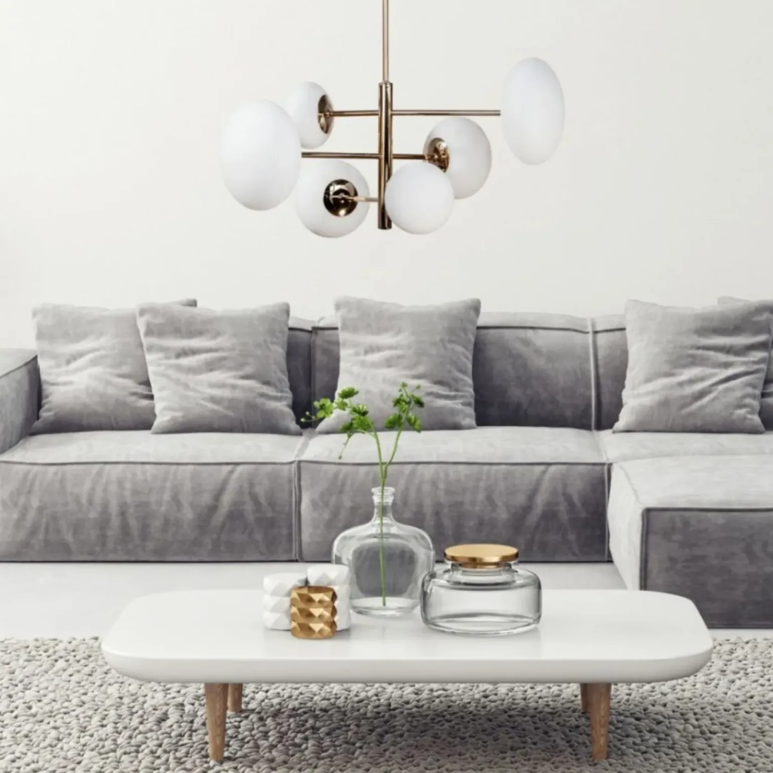 Hot Złota, błyszcząca lampa sufitowa do salonu ZM 1197 OMI | Kaja Żyrandole Nowoczesne