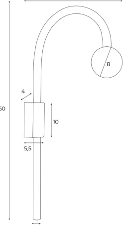 Sklep Kaja Złota, dekoracyjna lampa ścienna łuk MX W0338 ENIGMA | Kaja