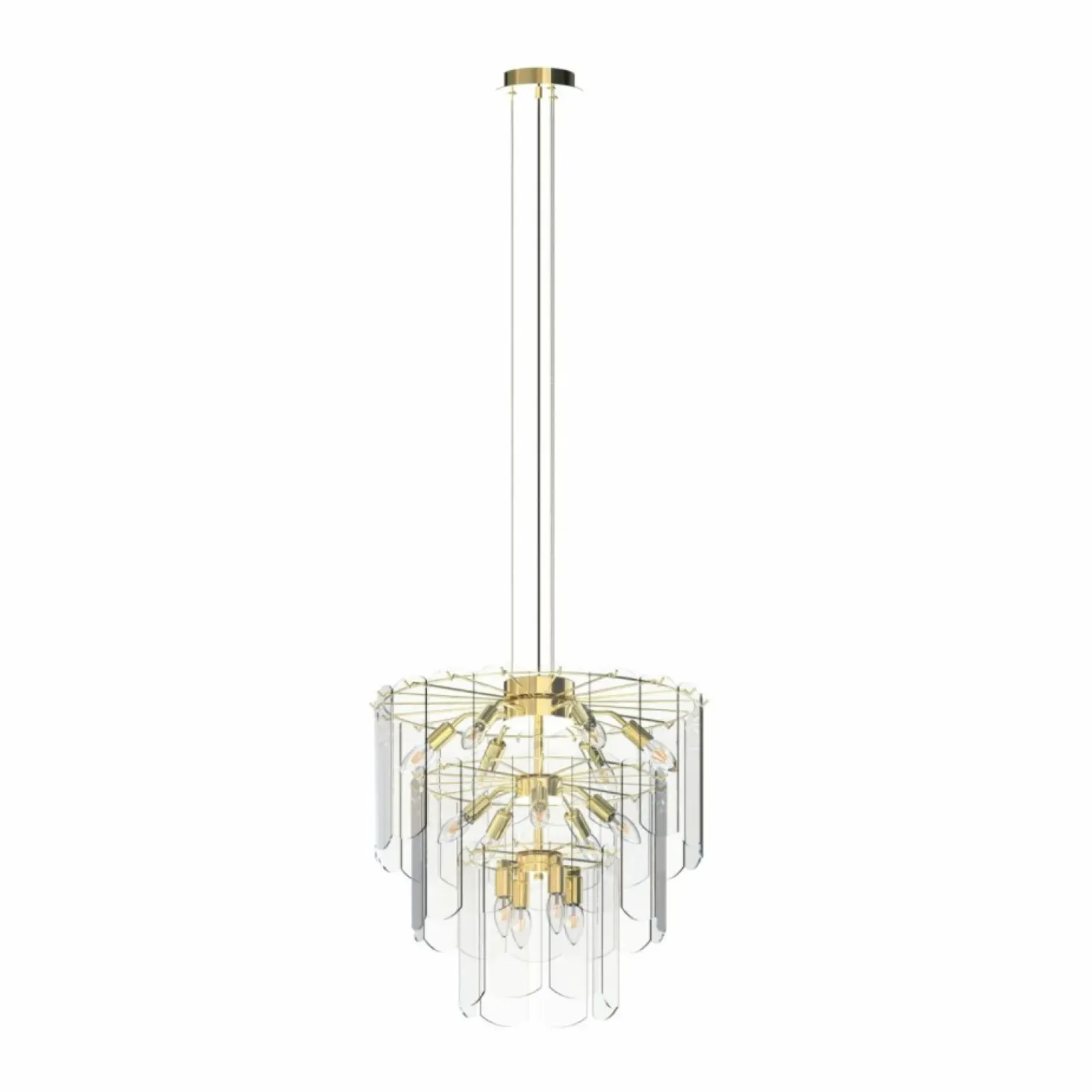 Sale Złota, dekoracyjna lampa w stylu glamour MD3523-14L-EGN NIRA | Kaja Żyrandole Nowoczesne