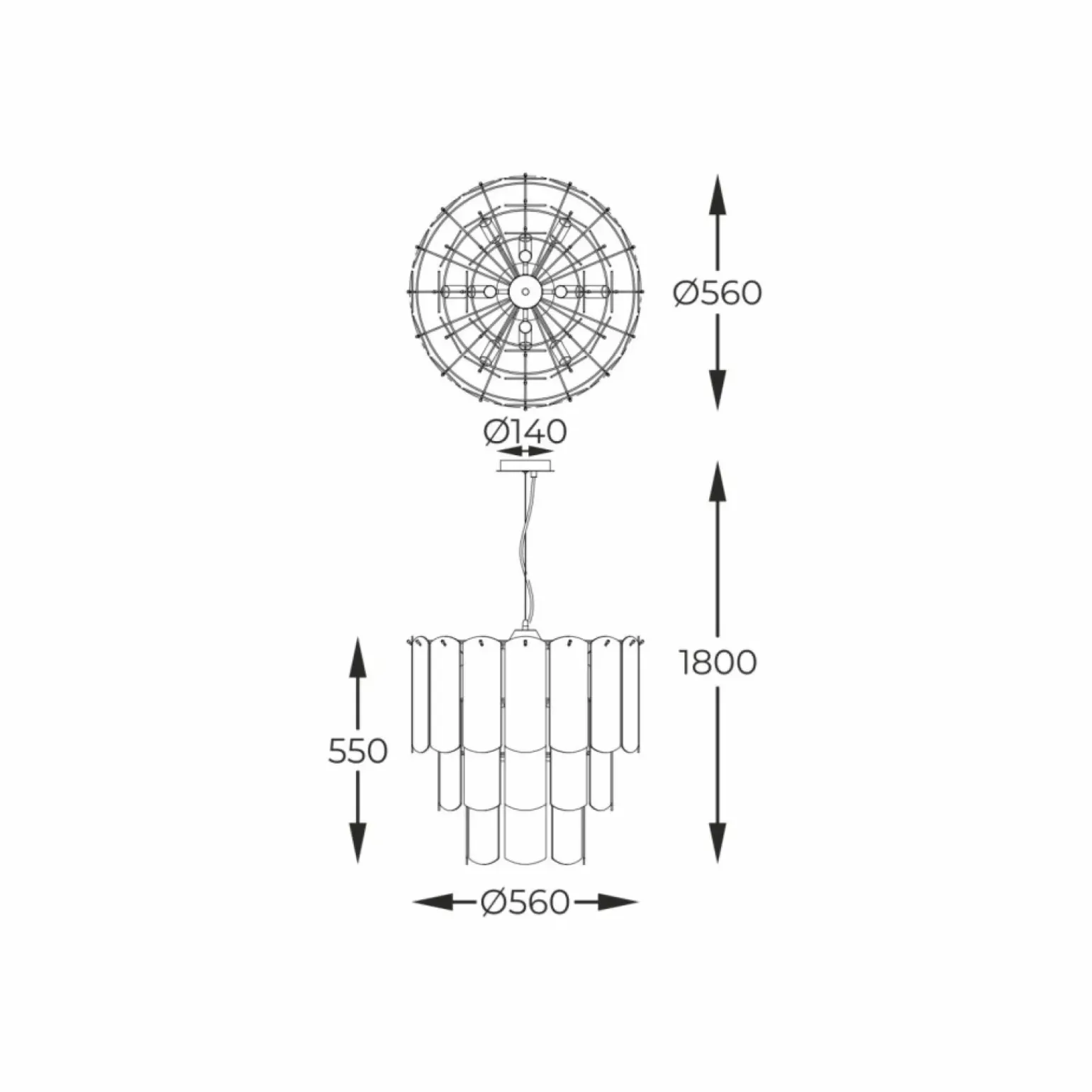 Sale Złota, dekoracyjna lampa w stylu glamour MD3523-14L-EGN NIRA | Kaja Żyrandole Nowoczesne
