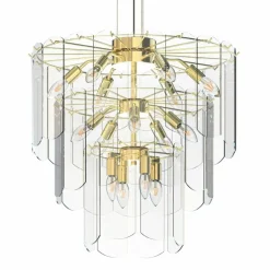 Sale Złota, dekoracyjna lampa w stylu glamour MD3523-14L-EGN NIRA | Kaja Żyrandole Nowoczesne