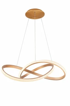 Clearance Złota, dekoracyjna lampa wisząca do sypialni AZ5097 INFINITY | Kaja Żyrandole Nowoczesne