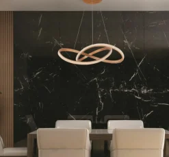 Clearance Złota, dekoracyjna lampa wisząca do sypialni AZ5097 INFINITY | Kaja Żyrandole Nowoczesne