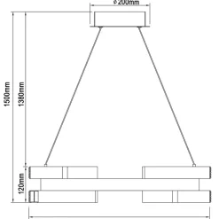 New Złota, dekoracyjna lampa wisząca do salonu LP-1810/1P GD TARJA | Kaja Żyrandole Nowoczesne
