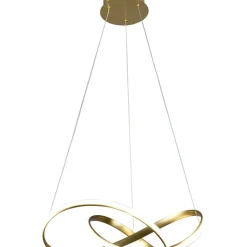 Best Złota, dekoracyjna lampa wisząca LED do salonu ML6772 CAPPIO | Kaja Żyrandole Nowoczesne