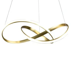 Best Złota, dekoracyjna lampa wisząca LED do salonu ML6772 CAPPIO | Kaja Żyrandole Nowoczesne