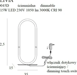 Sklep Kaja Złota, designerska lampka stołowa LED MX T0045D OLIVIA | Kaja