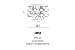 Best Sale Złota elegancka lampa sufitowa do sypialni AZ3072 LUVIA | Kaja Żyrandole Nowoczesne