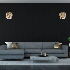 Sklep Kaja Złota, kryształowa lampa ścienna, mały gwint ML6931 z serii CHELSEA | Kaja Oświe