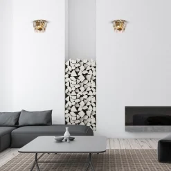 Sklep Kaja Złota, kryształowa lampa ścienna, mały gwint ML6931 z serii CHELSEA | Kaja Oświe