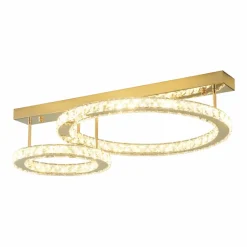 Sklep Kaja Złota, kryształowa lampa sufitowa LED MX3713-2-3GT GIRONA | Kaja