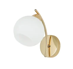 Sklep Kaja Złota lampa ścienna z klasycznym kloszem 21-38593 AMOS | Kaja