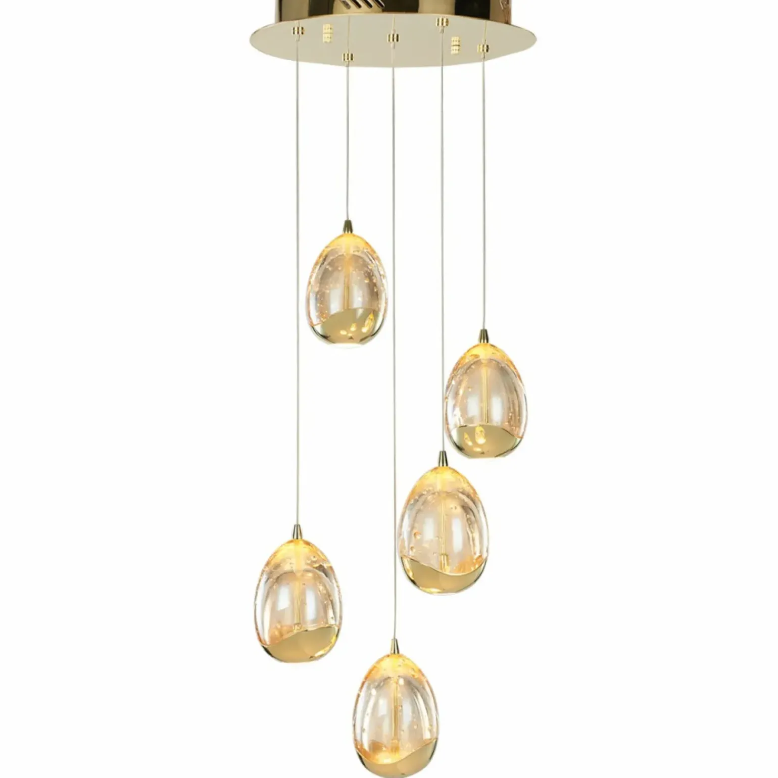 Store Złota lampa na antresolę PND-22112132-5A-CHPN HUELTO | Kaja Żyrandole Nowoczesne