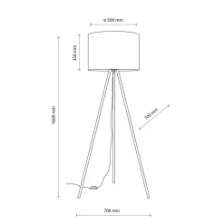 Sklep Kaja Złota lampa podłogowa z abażurem TK 16036 UMBERTO LINEN GOLD | Kaja