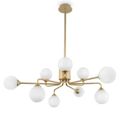 Clearance Złota lampa sufitowa w eleganckim wydaniu MOD044PL-09MG z serii ALEXIS Żyrandole Nowoczesne