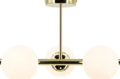 Best Złota lampa sufitowa w stylu modern glamour 3010/3 TR OTIS | Kaja Żyrandole Nowoczesne