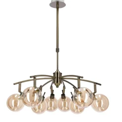 Discount Złota lampa sufitowa, żyrandol z kloszami 38-16393 z serii LENTINI Żyrandole Nowoczesne