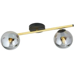 Best Złota lampa sufitowa z ciemnymi kloszami 1246/2 z serii SPLENDI | Kaja Żyrandole Nowoczesne