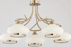 Sklep Kaja Złota lampa sufitowa z owalnymi kloszami AL 24475 | Kaja