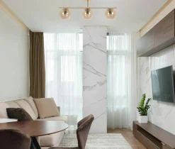 Discount Złota lampa sufitowa z trzema miodowymi kloszami K-5412 z serii GRAND Żyrandole Nowoczesne