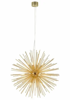 Shop Złota lampa wisząca dwanaście żarówek 107752 | Kaja Oświetlenie Żyrandole Nowoczesne