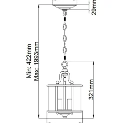 Sklep Kaja Złota lampa wisząca, efektowna HK-GENTRY-P-S-PB z serii GENTRY
