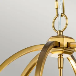 Sklep Kaja Złota lampa wisząca na łańcuchu FE-CORINNE-3P-M-BB z serii CORINNE