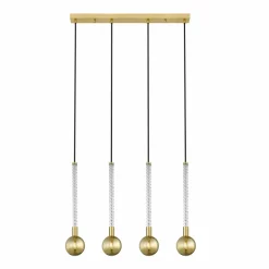 Flash Sale Złota lampa wisząca na listwie, nad stół P0583-04A-2GHF MIDA | Kaja Żyrandole Nowoczesne
