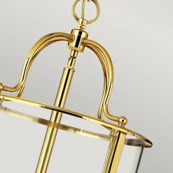 Sklep Kaja Złota lampa wisząca, szklany klosz HK-GENTRY-P-L-PB z serii GENTRY