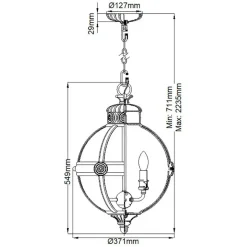 Sklep Kaja Złota lampa wisząca w kształcie kuli FE-ADAMS-3P-BB z serii ADAMS
