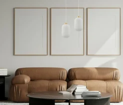 Best Złota lampa wisząca z dekoracyjnym kloszem PND-52636-1-GD serii LINDO Żyrandole Nowoczesne