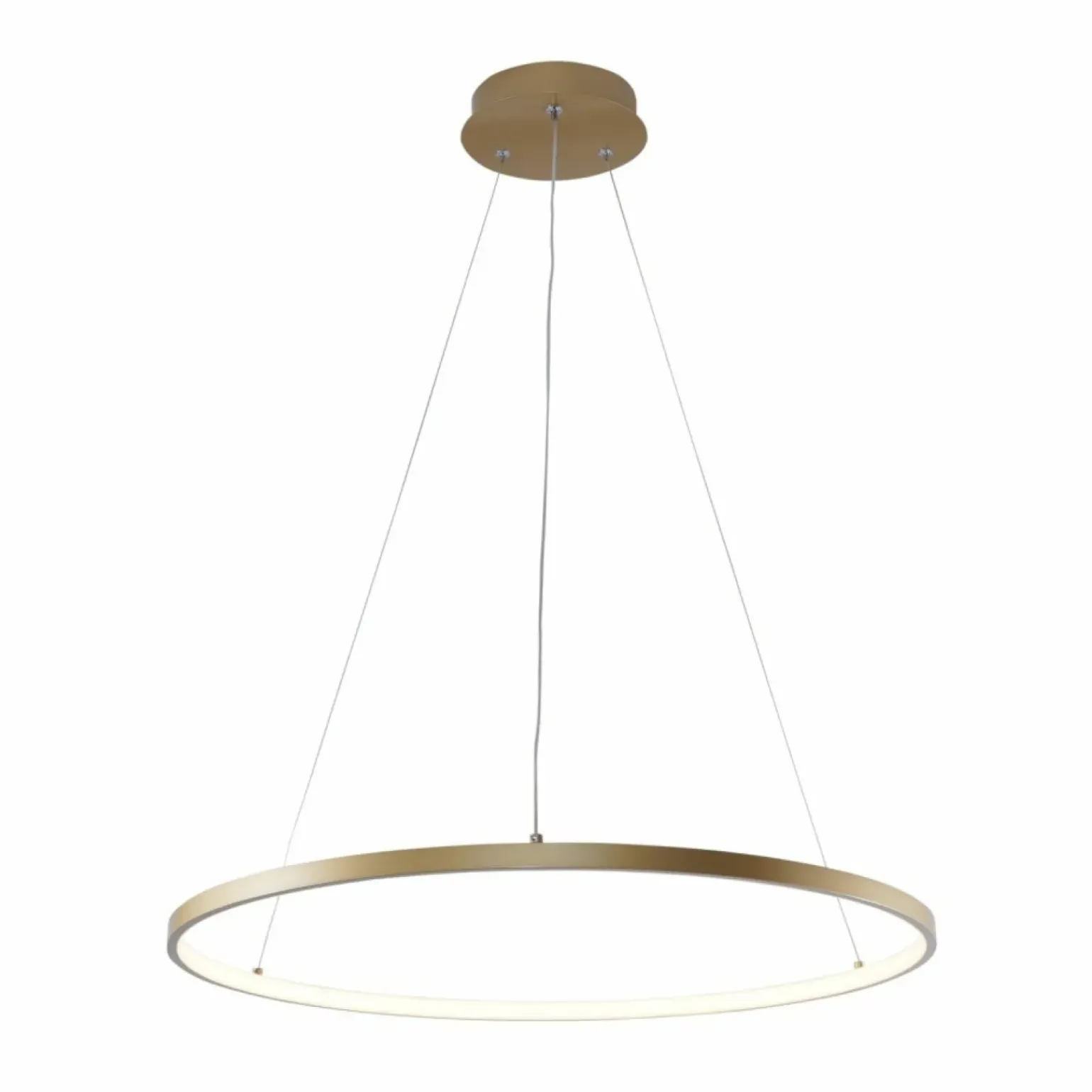 Outlet Złota, ledowa obręcz do salonu ⌀60cm 2023201-GD60 BRENO | Kaja Żyrandole Nowoczesne