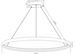 Best Złota, ledowa obręcz wisząca do salonu PL210503-800-GD z serii CARLO Żyrandole Nowoczesne